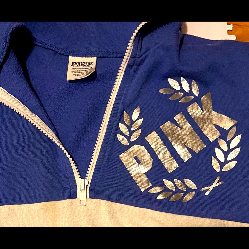 blue 3/4 zip